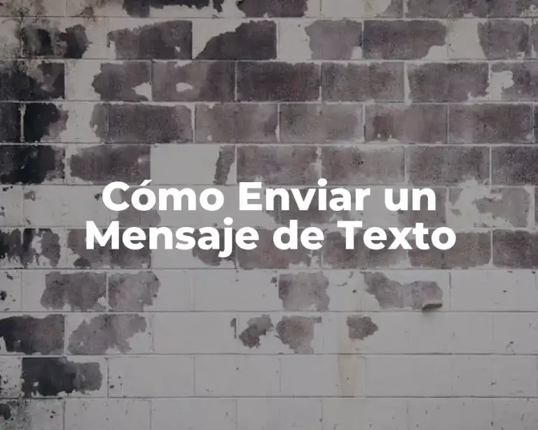 Cómo Enviar un Mensaje de Texto