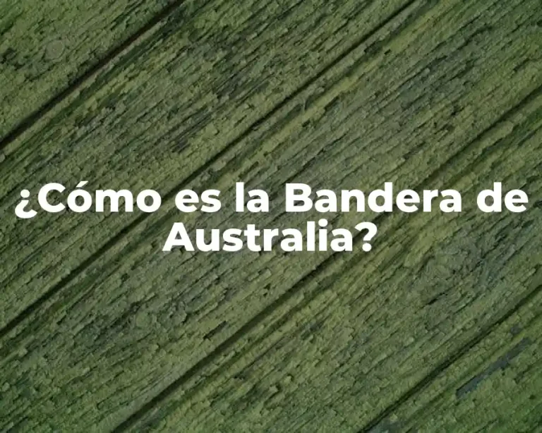 ¿Cómo es la Bandera de Australia?
