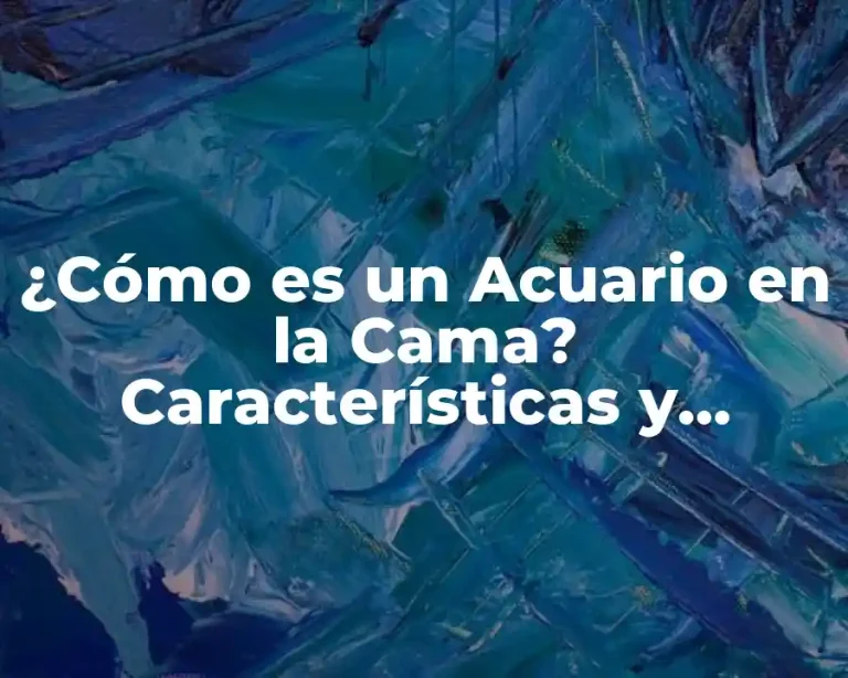 ¿Cómo es un Acuario en la Cama? Características y Compatibilidad