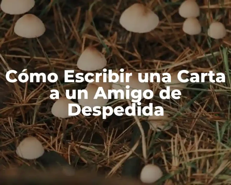 Cómo Escribir una Carta a un Amigo de Despedida