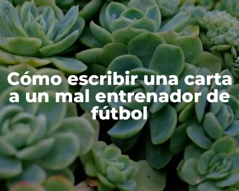Cómo escribir una carta a un mal entrenador de fútbol