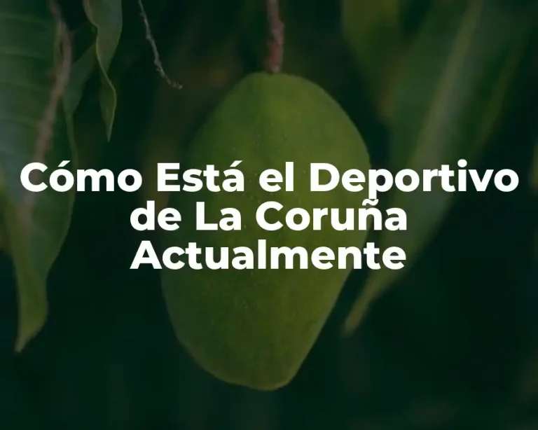 Cómo Está el Deportivo de La Coruña Actualmente