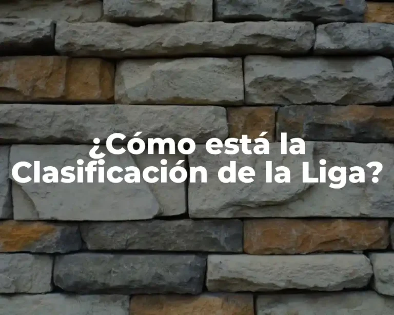 ¿Cómo está la Clasificación de la Liga?