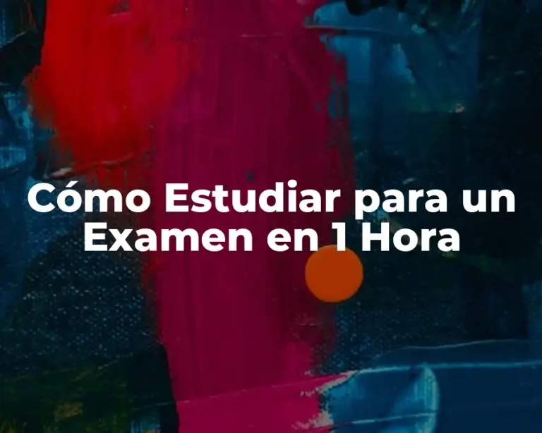 Cómo Estudiar para un Examen en 1 Hora