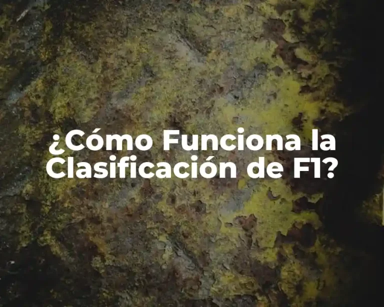 ¿Cómo Funciona la Clasificación de F1?