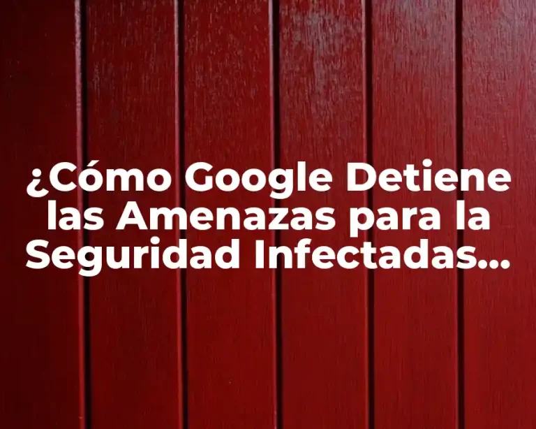 ¿Cómo Google Detiene las Amenazas para la Seguridad Infectadas en su Plataforma?