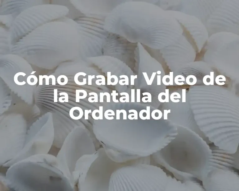 Cómo Grabar Video de la Pantalla del Ordenador