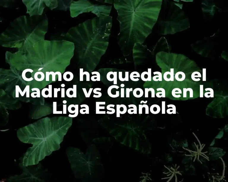 Cómo ha quedado el Madrid vs Girona en la Liga Española