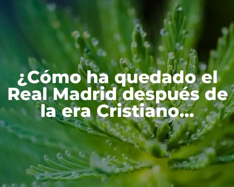 ¿Cómo ha quedado el Real Madrid después de la era Cristiano Ronaldo?