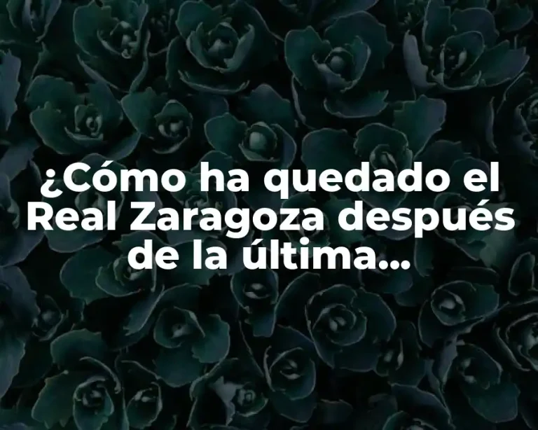 ¿Cómo ha quedado el Real Zaragoza después de la última temporada?