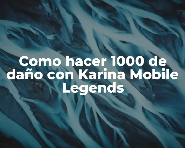 Como hacer 1000 de daño con Karina Mobile Legends