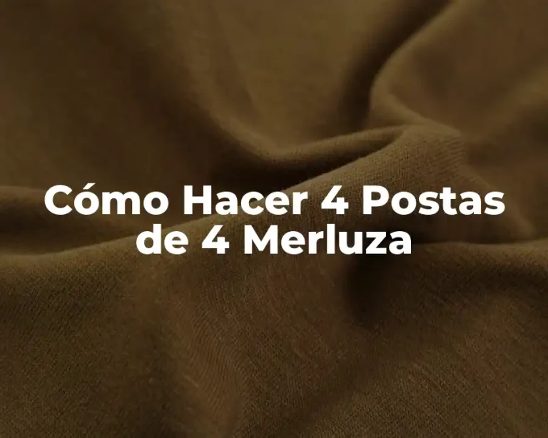 Cómo Hacer 4 Postas de 4 Merluza