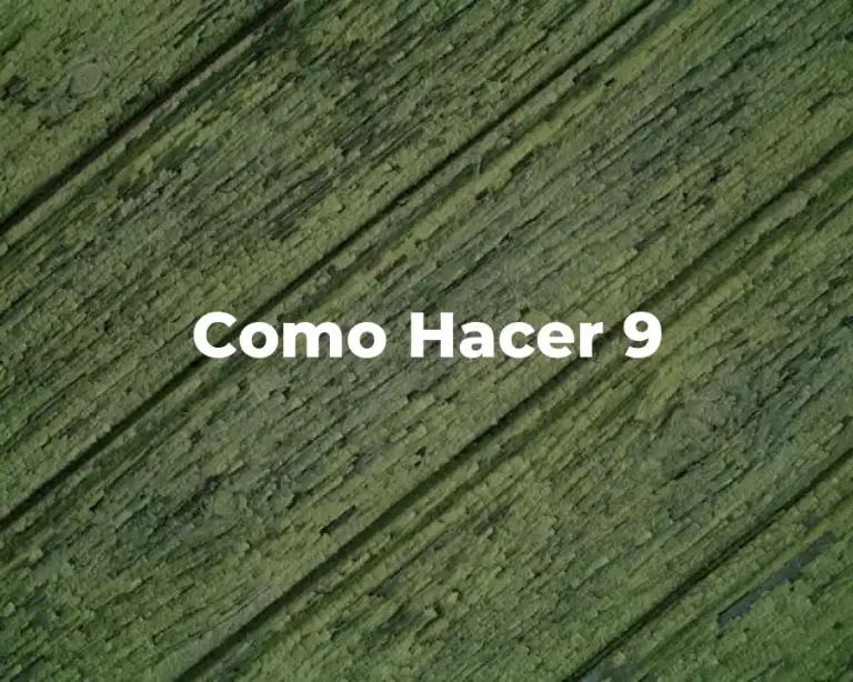 Como Hacer 9