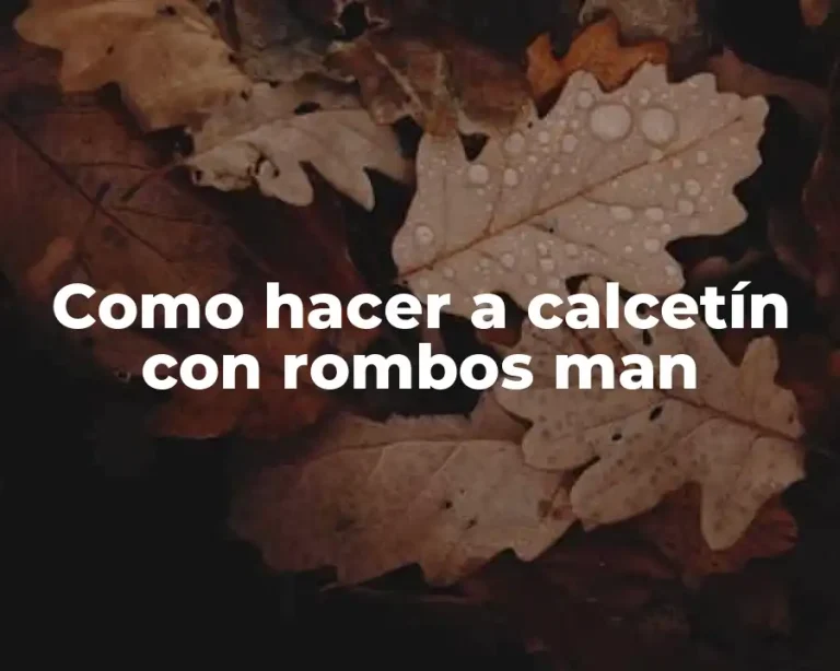 Como hacer a calcetín con rombos man