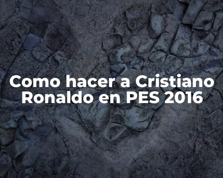 Como hacer a Cristiano Ronaldo en PES 2016
