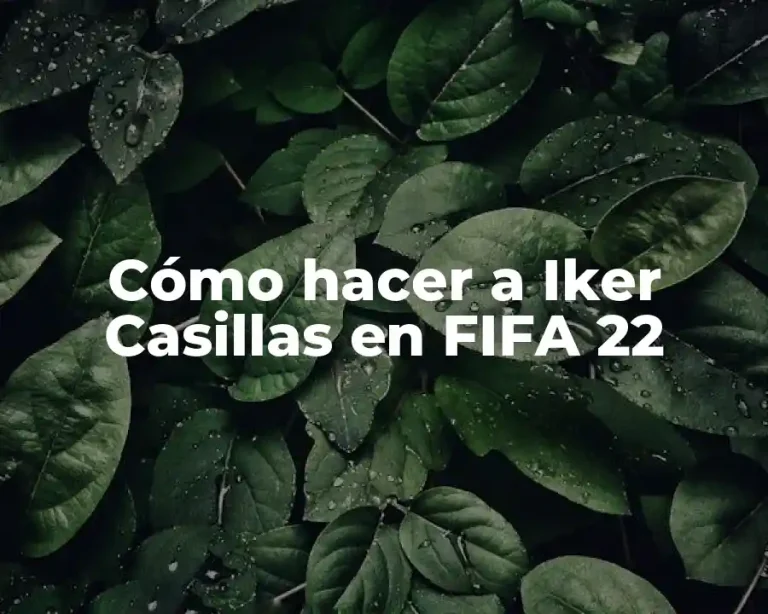 Cómo hacer a Iker Casillas en FIFA 22