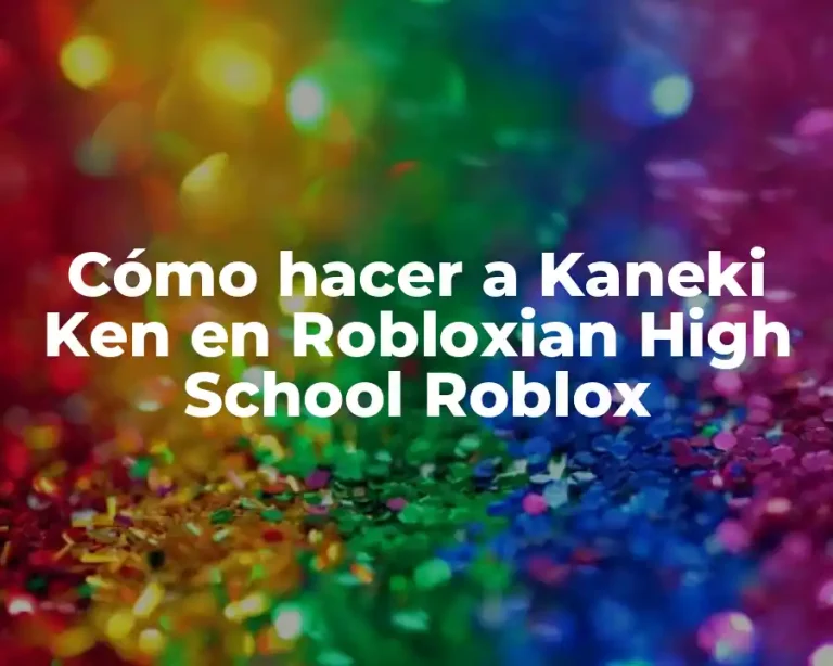 Cómo hacer a Kaneki Ken en Robloxian High School Roblox