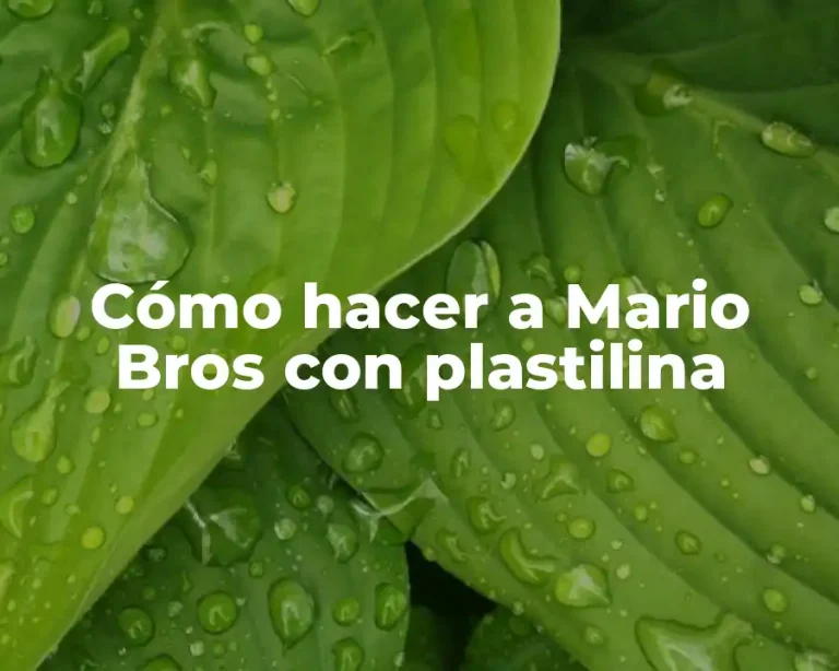 Cómo hacer a Mario Bros con plastilina