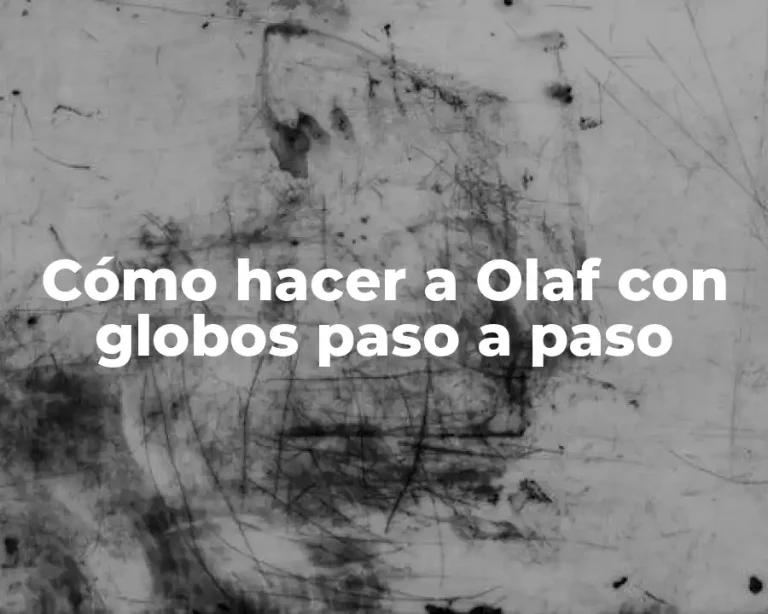 Cómo hacer a Olaf con globos paso a paso