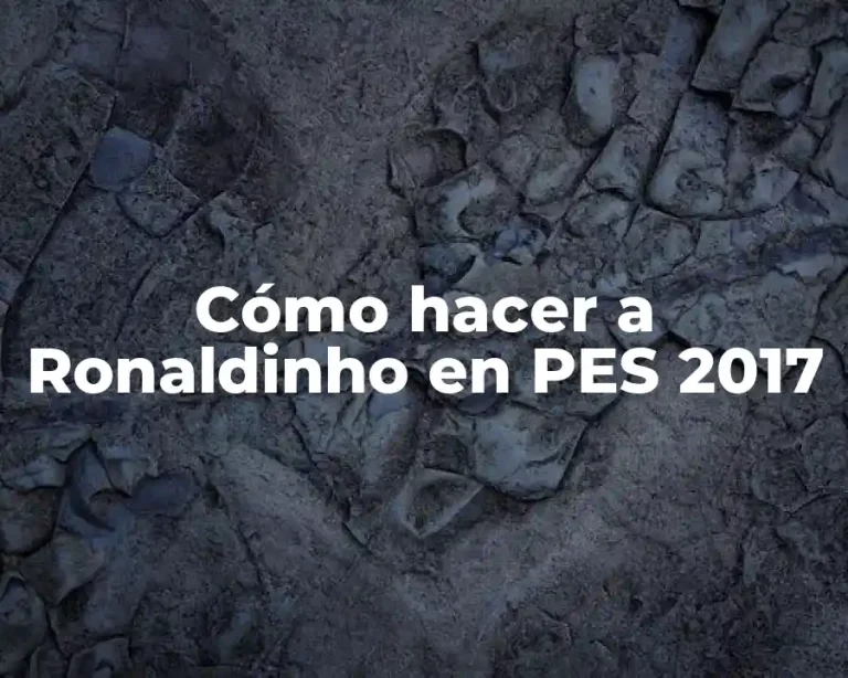 Cómo hacer a Ronaldinho en PES 2017