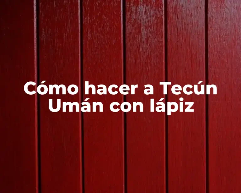 Cómo hacer a Tecún Umán con lápiz