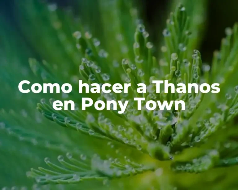 Como hacer a Thanos en Pony Town