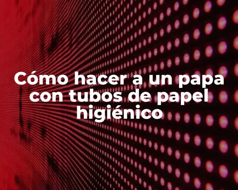 Cómo hacer a un papa con tubos de papel higiénico