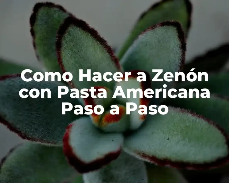 Como Hacer a Zenón con Pasta Americana Paso a Paso