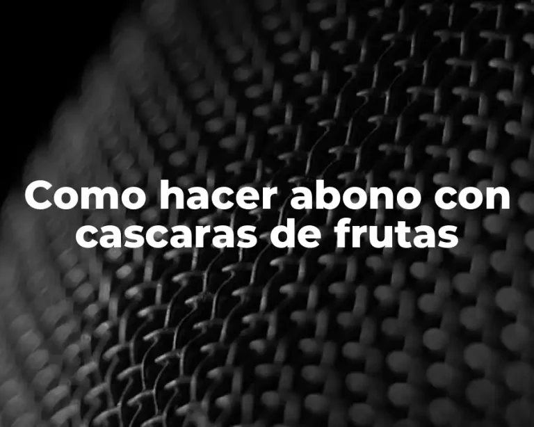 Como hacer abono con cascaras de frutas
