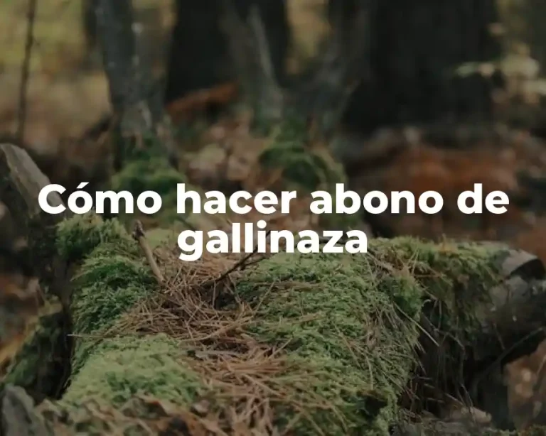 Cómo hacer abono de gallinaza