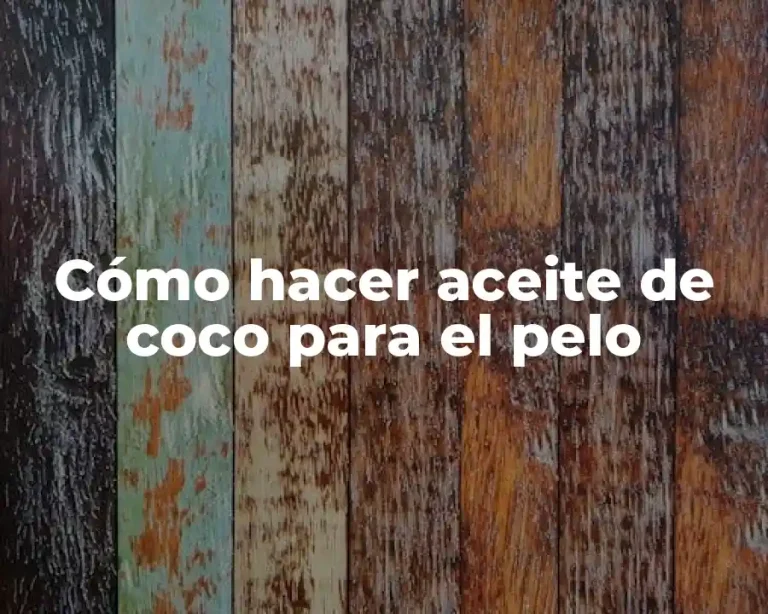 Cómo hacer aceite de coco para el pelo