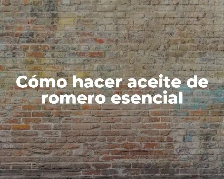 Cómo hacer aceite de romero esencial