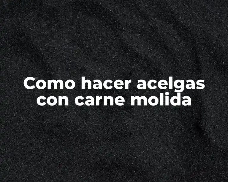 Como hacer acelgas con carne molida