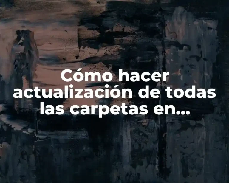 Cómo hacer actualización de todas las carpetas en Lightroom
