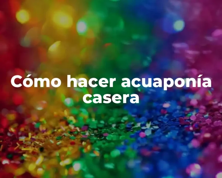 Cómo hacer acuaponía casera