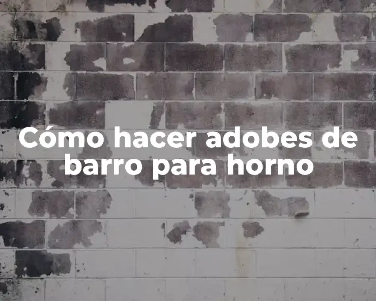 Cómo hacer adobes de barro para horno