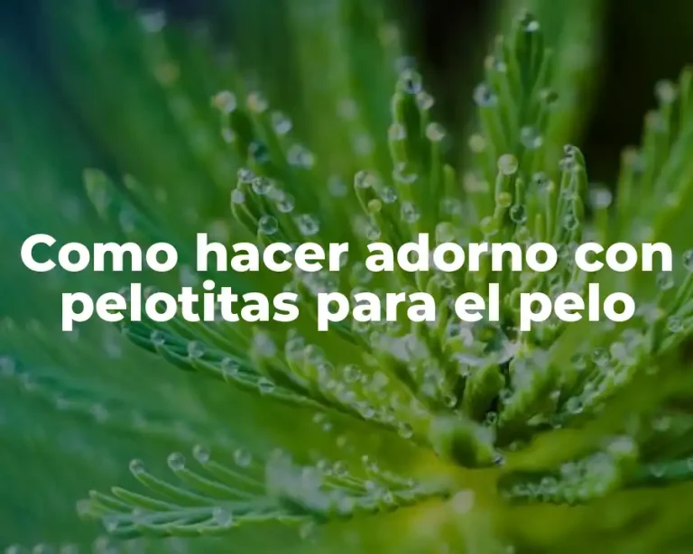 Como hacer adorno con pelotitas para el pelo