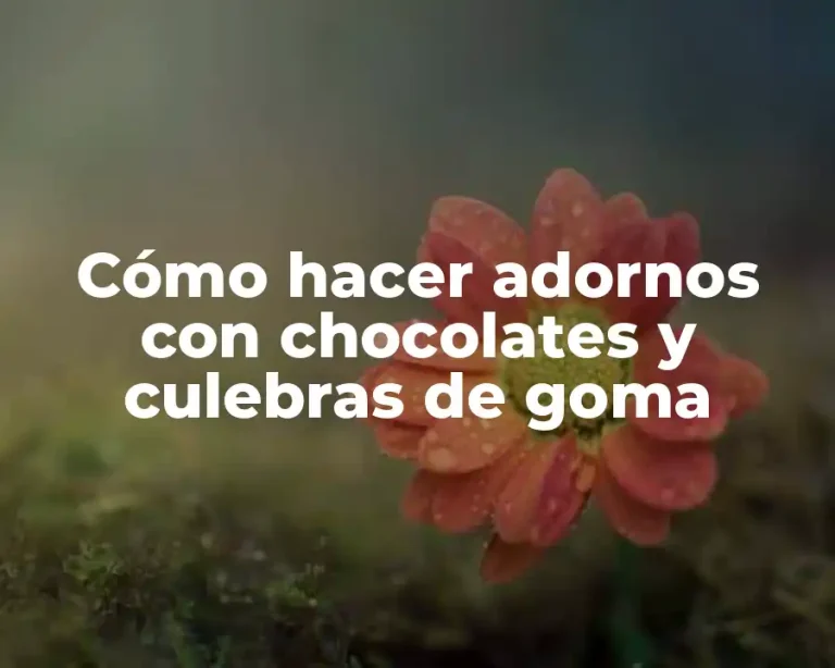 Cómo hacer adornos con chocolates y culebras de goma