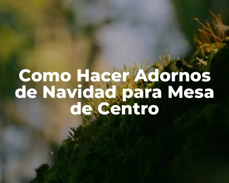Como Hacer Adornos de Navidad para Mesa de Centro