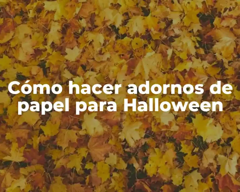 Cómo hacer adornos de papel para Halloween