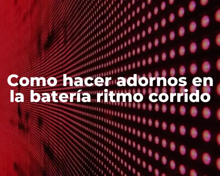 Como hacer adornos en la batería ritmo corrido