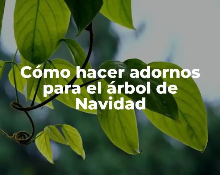 Cómo hacer adornos para el árbol de Navidad