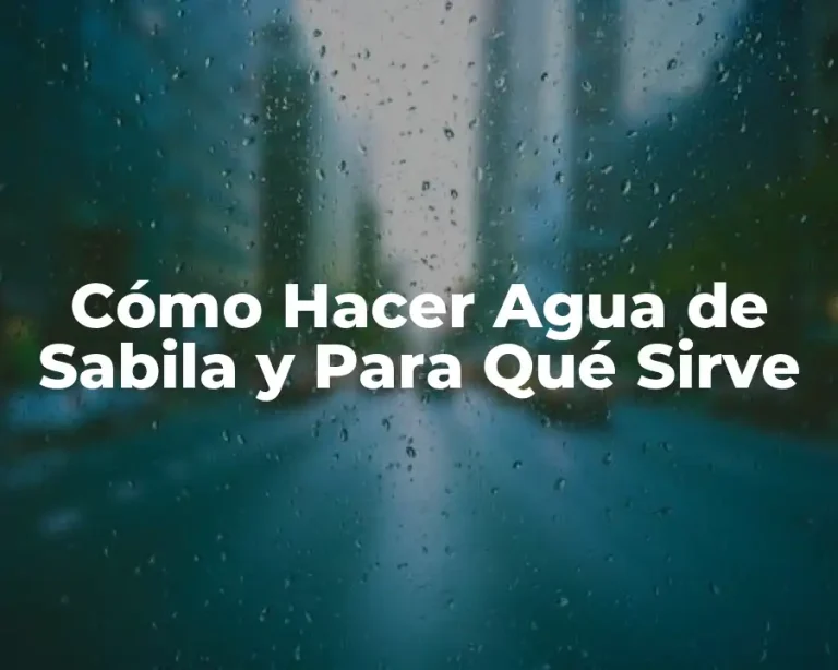 Cómo Hacer Agua de Sabila y Para Qué Sirve