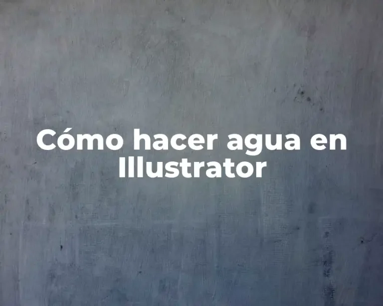 Cómo hacer agua en Illustrator