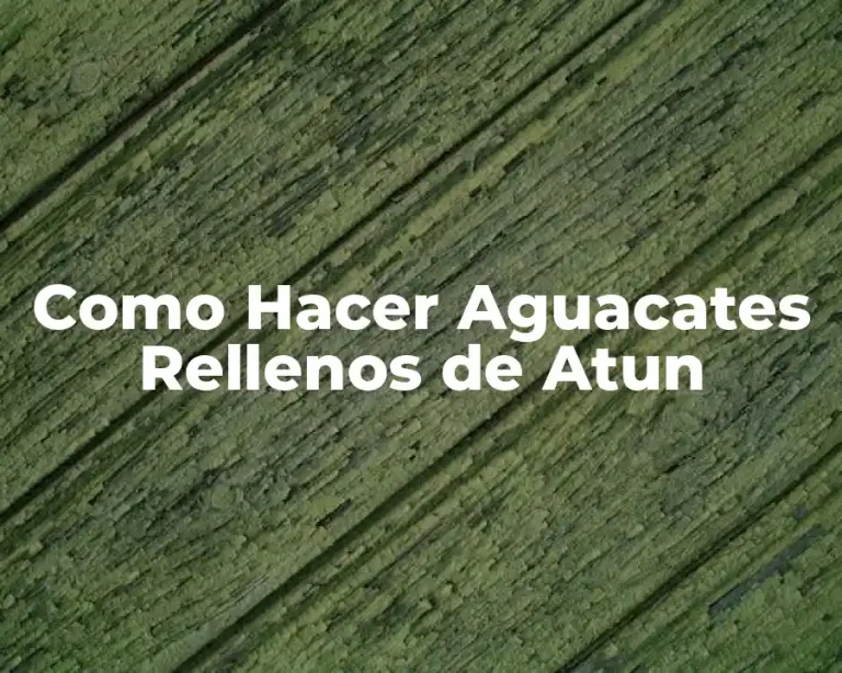 Como Hacer Aguacates Rellenos de Atun
