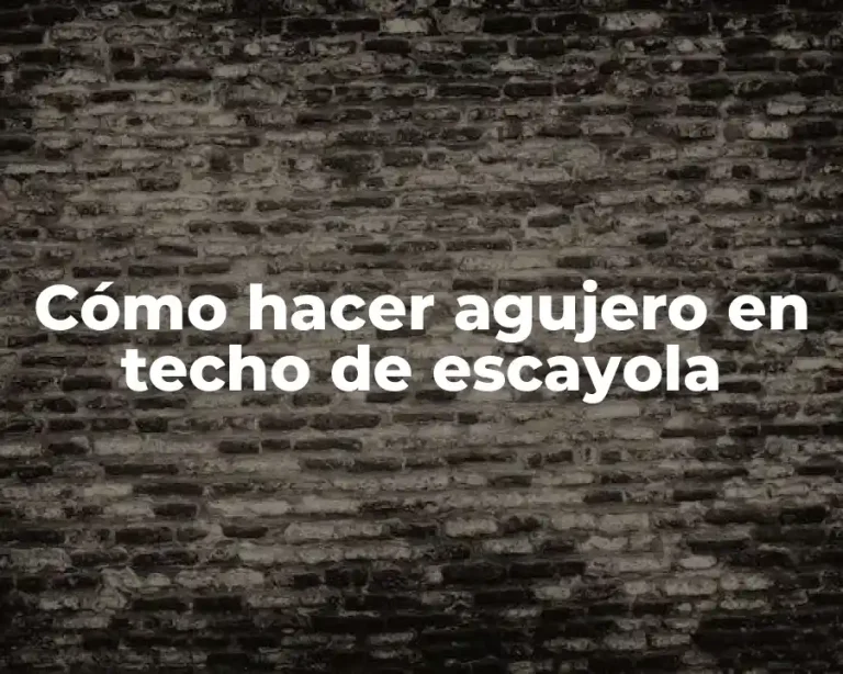 Cómo hacer agujero en techo de escayola