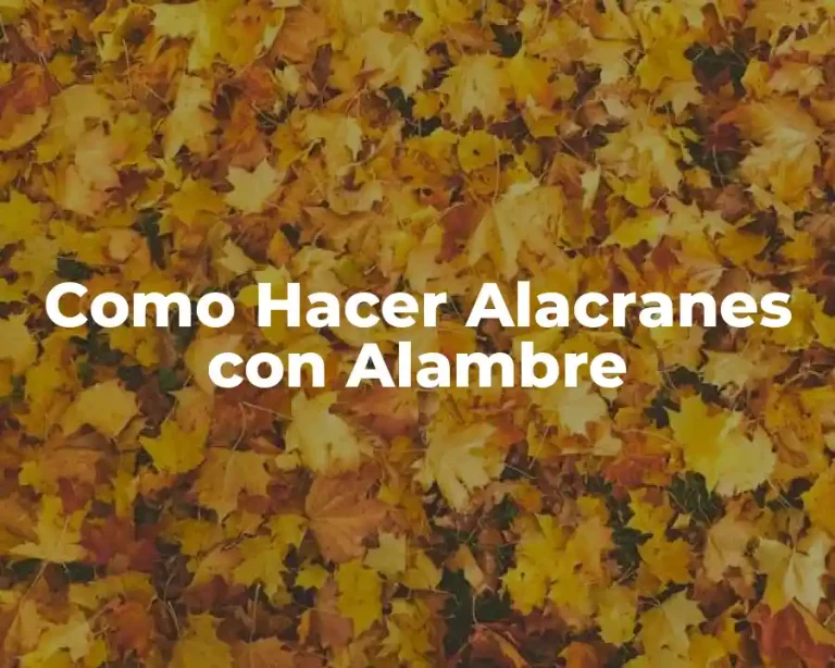 Como Hacer Alacranes con Alambre