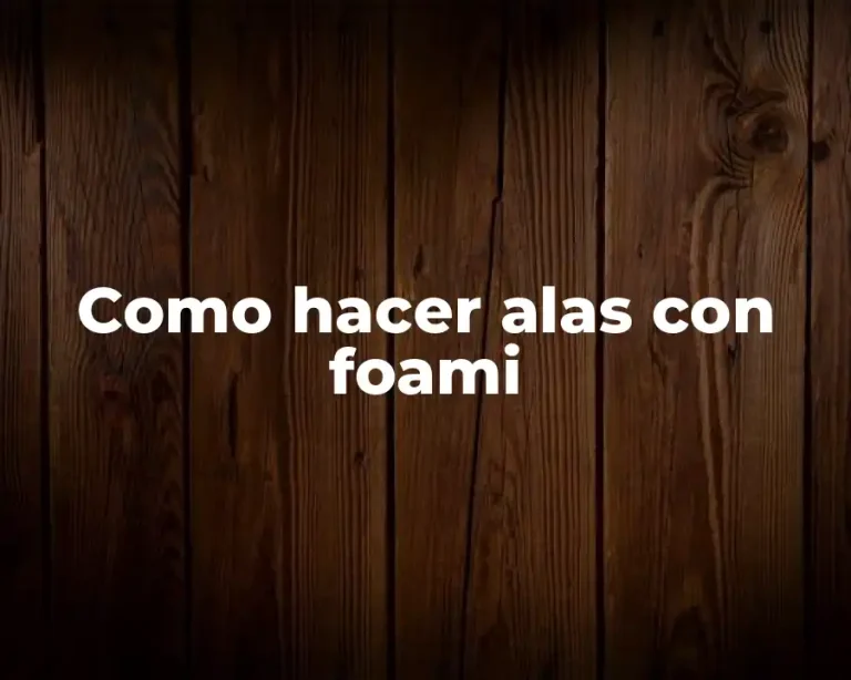 Como hacer alas con foami