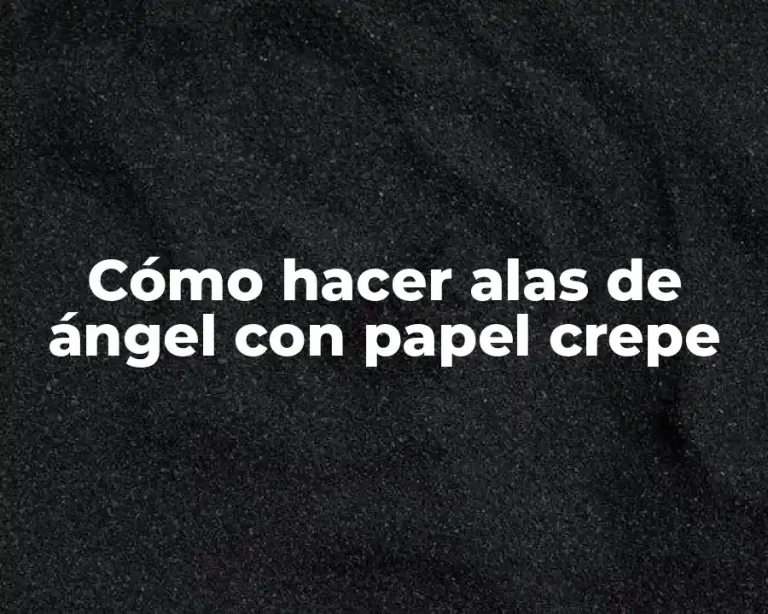 Cómo hacer alas de ángel con papel crepe