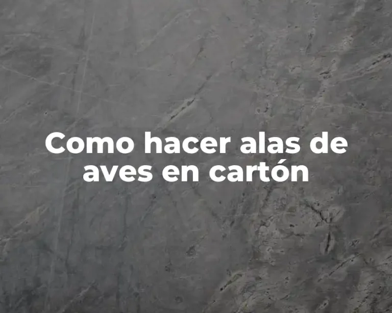 Como hacer alas de aves en cartón